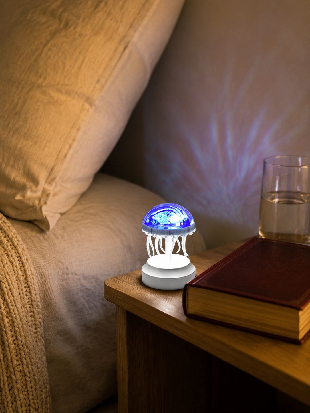 Colorful lighting modes of jellyfish shaped lamp