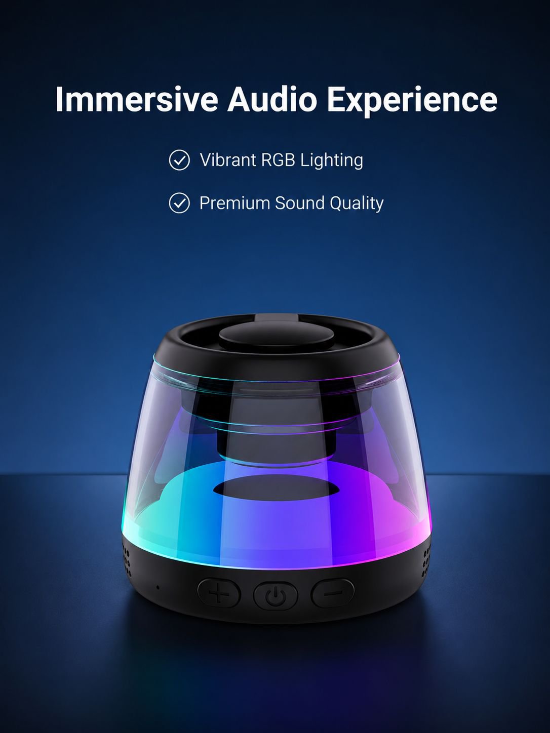 RGB Colorful Lighting Magnetic Bluetooth Speaker