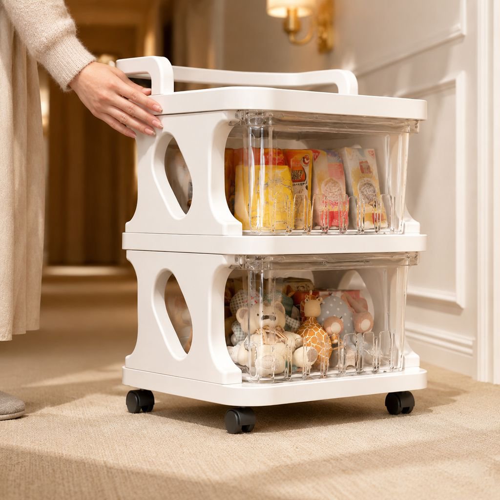 Baby Supplies Storage Cabinet Trolley Rack