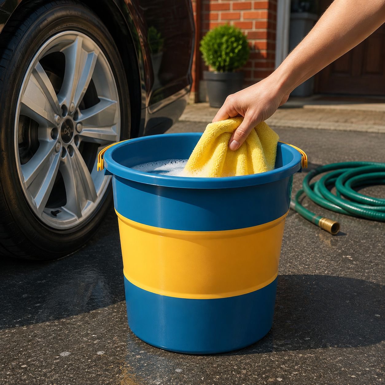 Thickened durable handheld bucket for camping