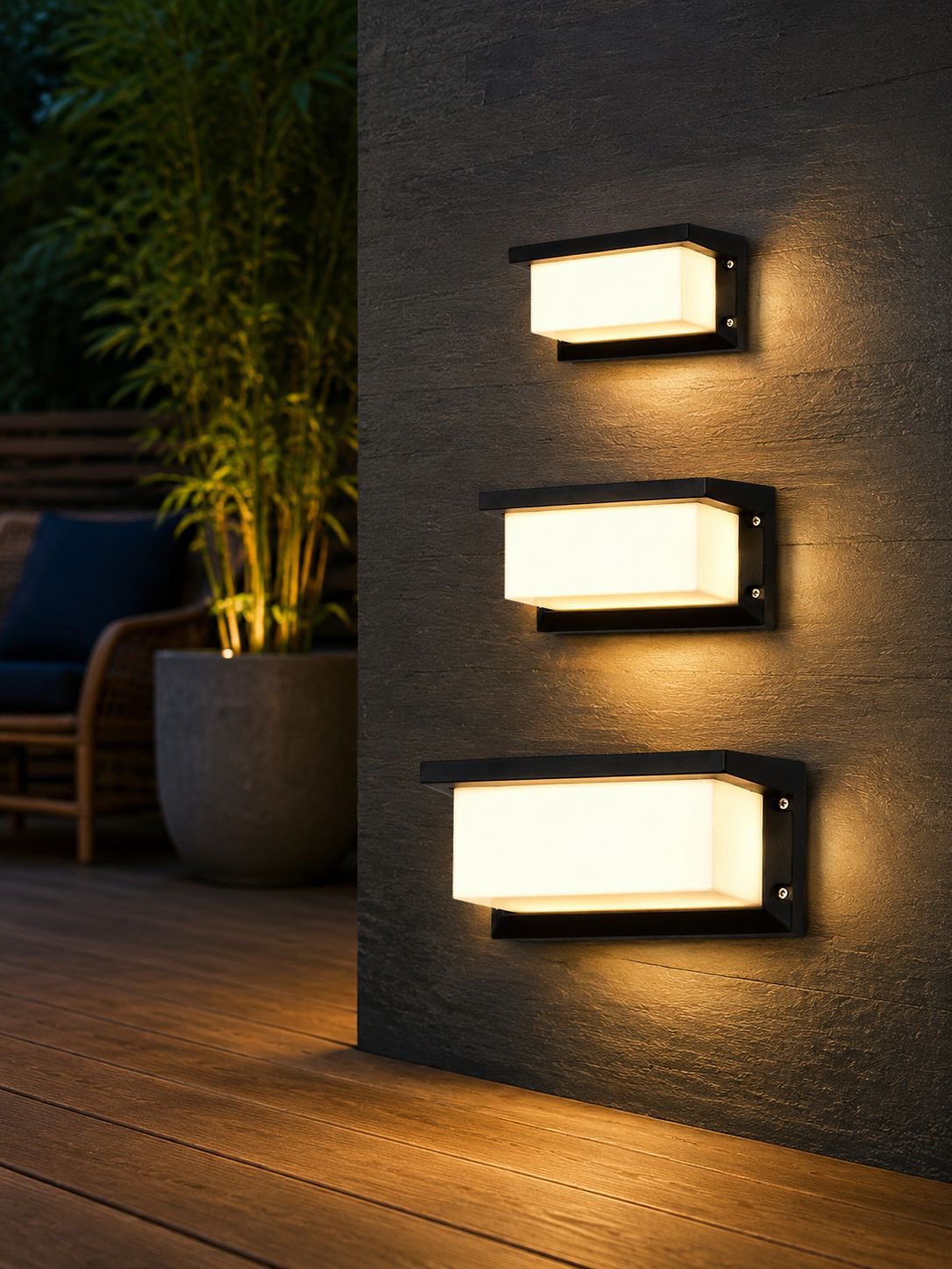 Energy-saving outdoor LED wall lamp for patios