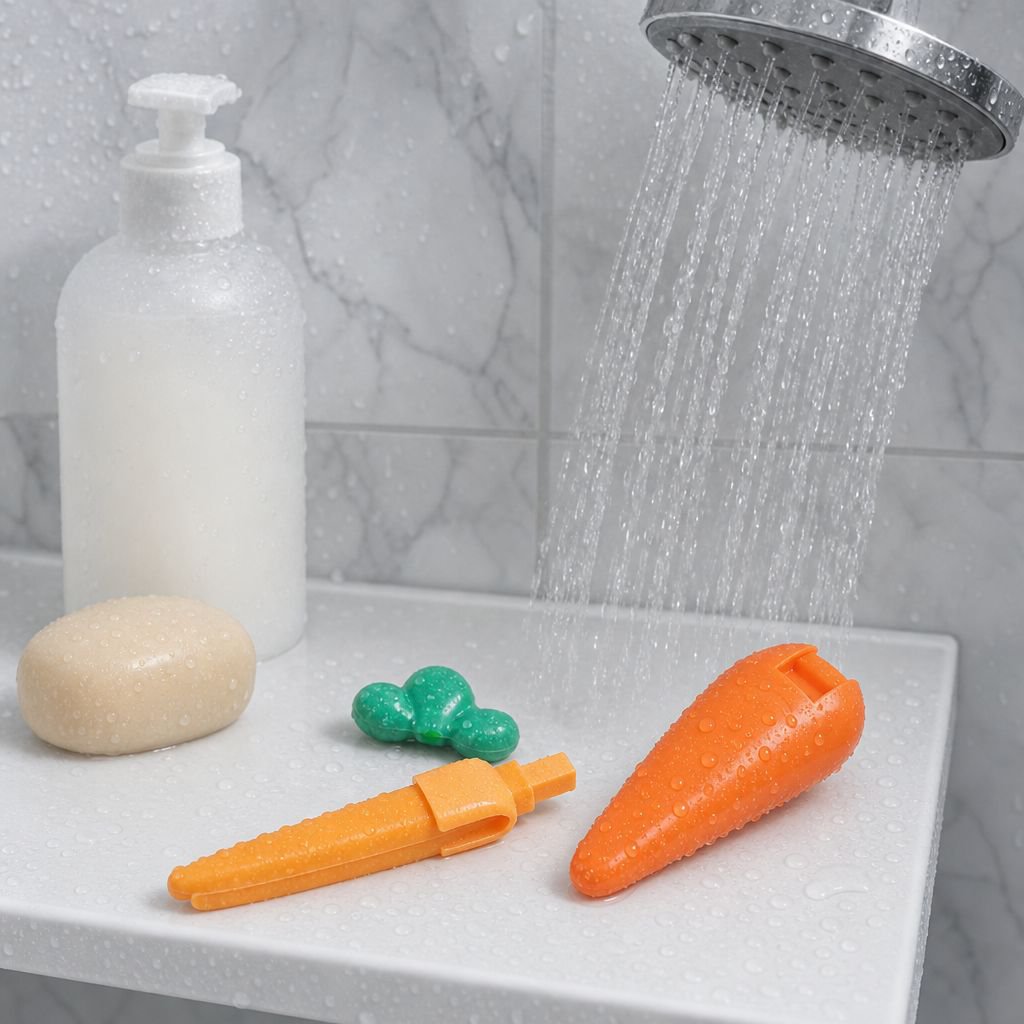 Effortless bathroom cleaning tool for hair and debris