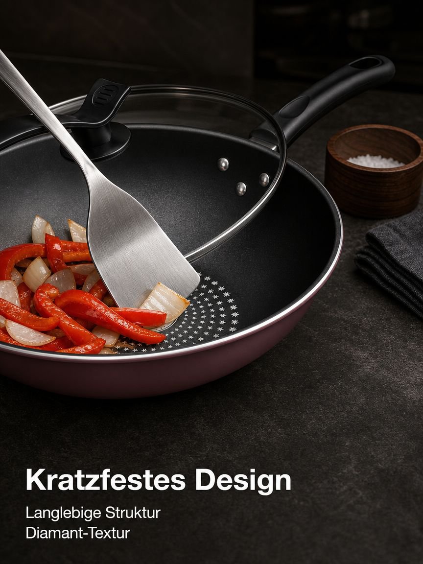  Diamond Seal Star Wok-Antihaftpfanne