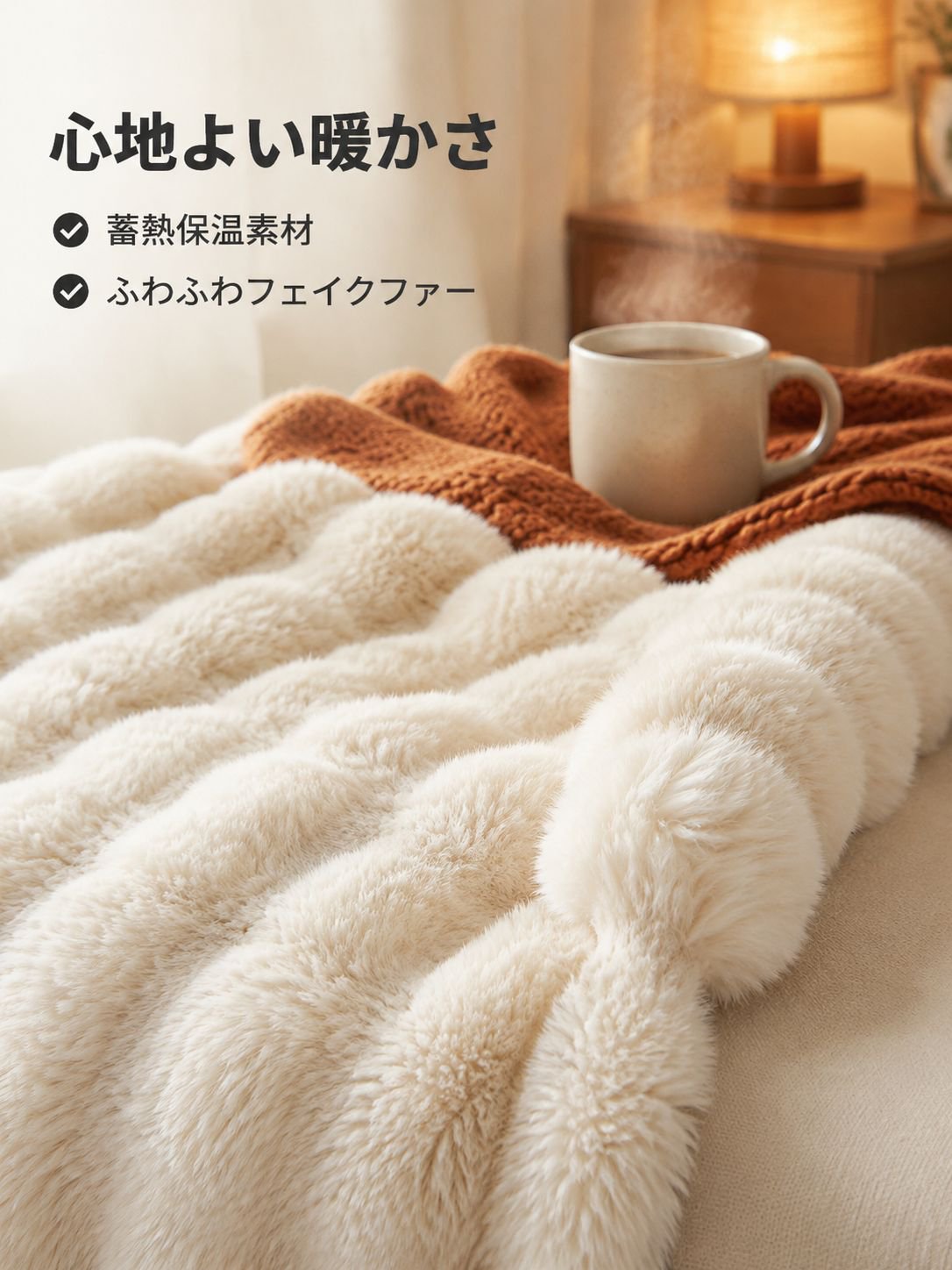 冬用厚手ラビットファー滑り止めペットマット