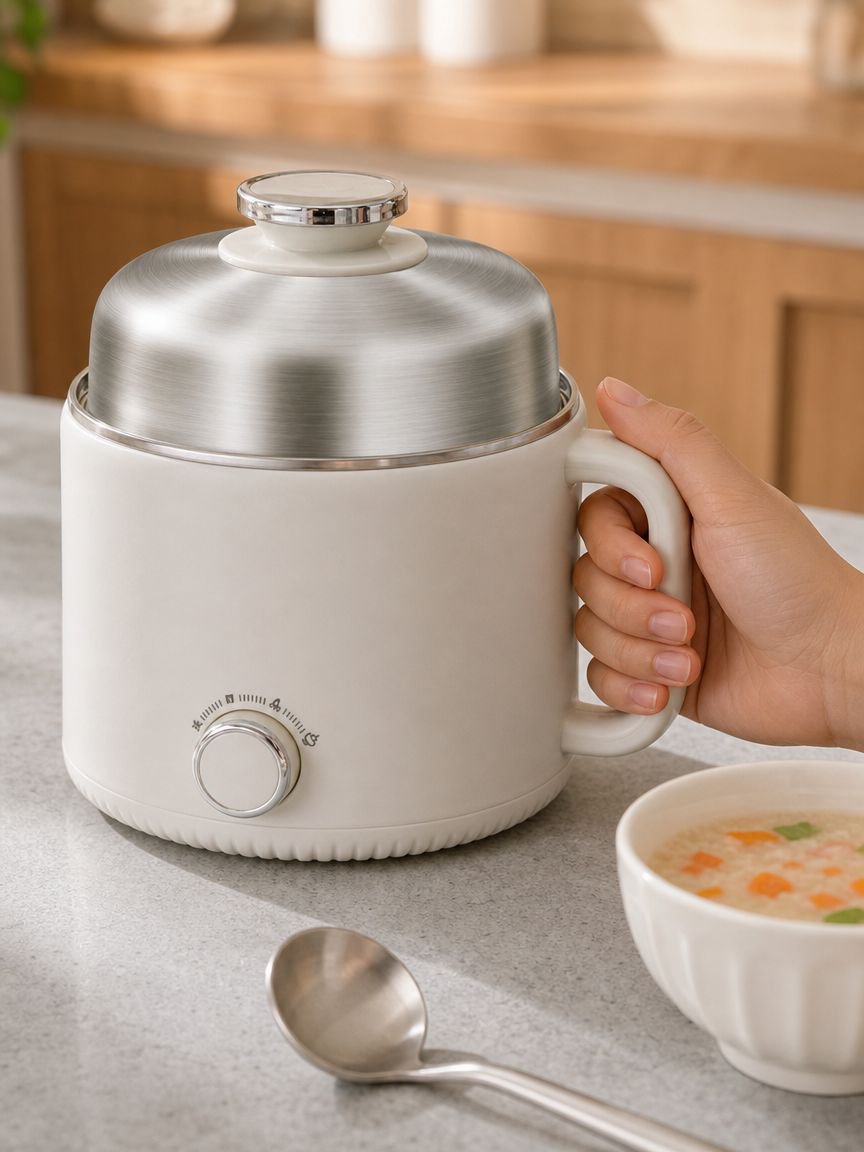 Portable electric hot pot for dorm or travel