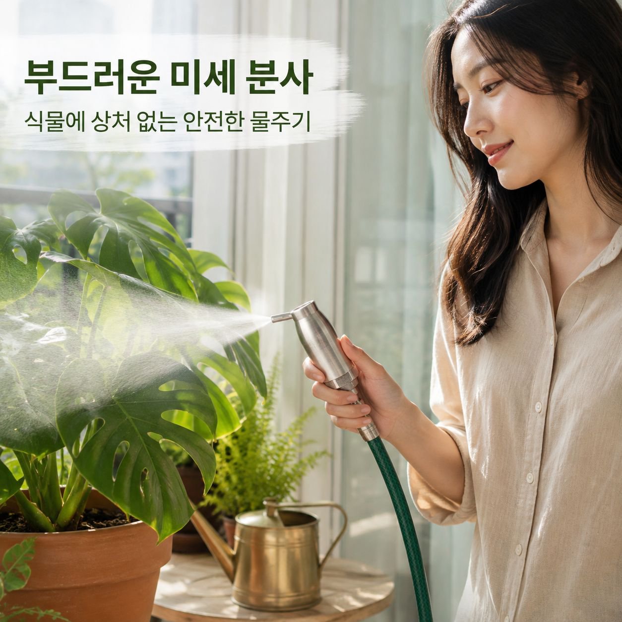 360° 스테인리스 스틸 로터스 회전 분무기