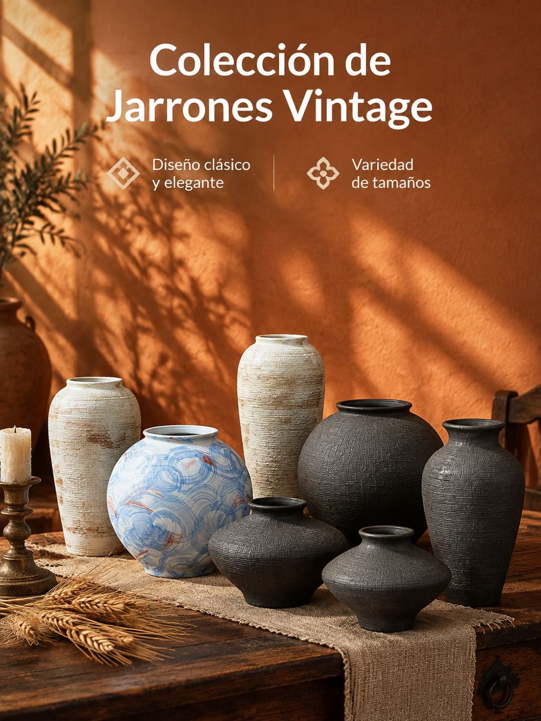 Jarrón vintage de estilo europeo