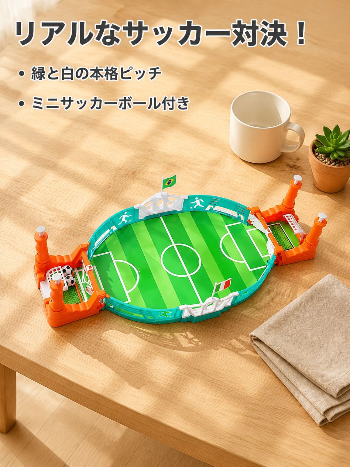 ダブルプレイヤー サッカー卓上バトルおもちゃ