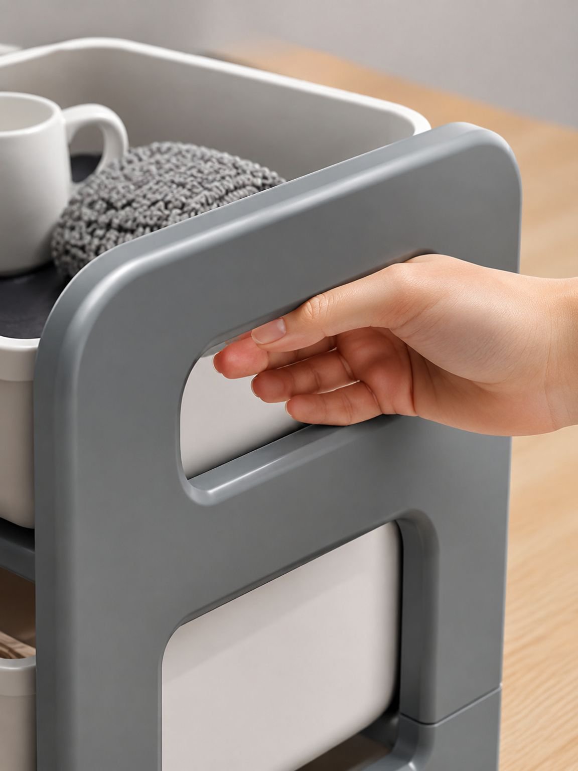 Compact verrijdbaar rek voor kleine ruimtes en smalle hoeken