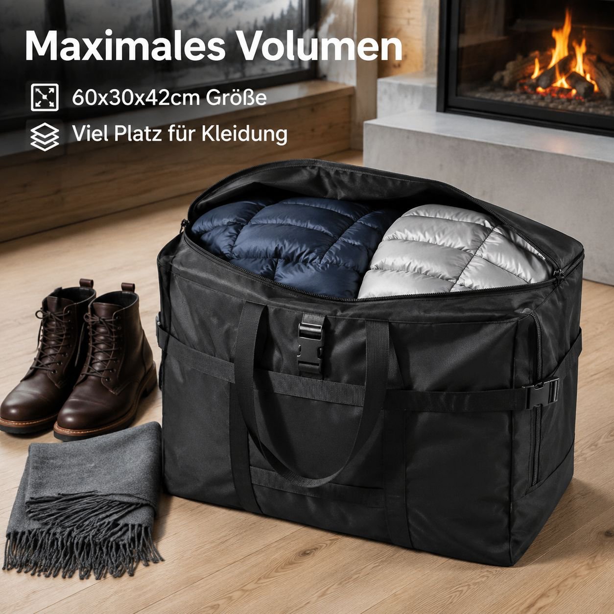 Große Reisetasche aus Oxford-Gewebe
