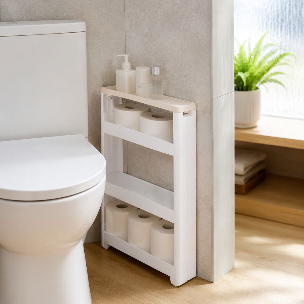 Multi-functional Bathroom Gap Storage Cabinet Toilet Side Rack