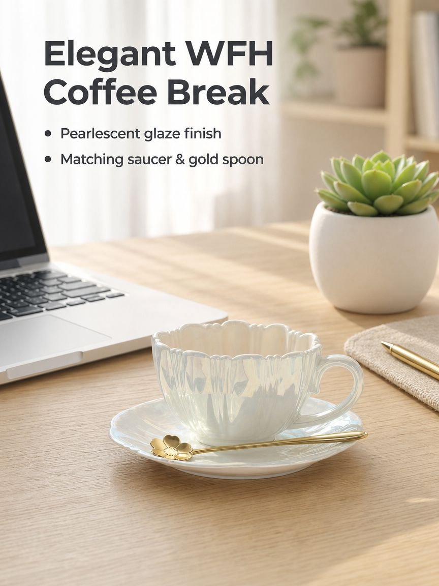 Petal Coffee Cup and Saucer Set
