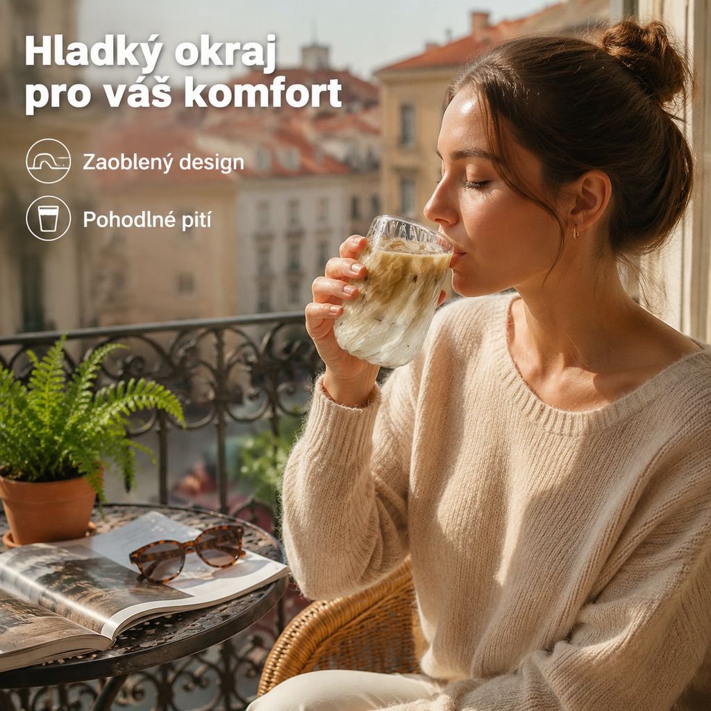 Domácí tepelně odolný zesílený průhledný skleněný hrnek na kávu jednoduchý jednovrstvý design