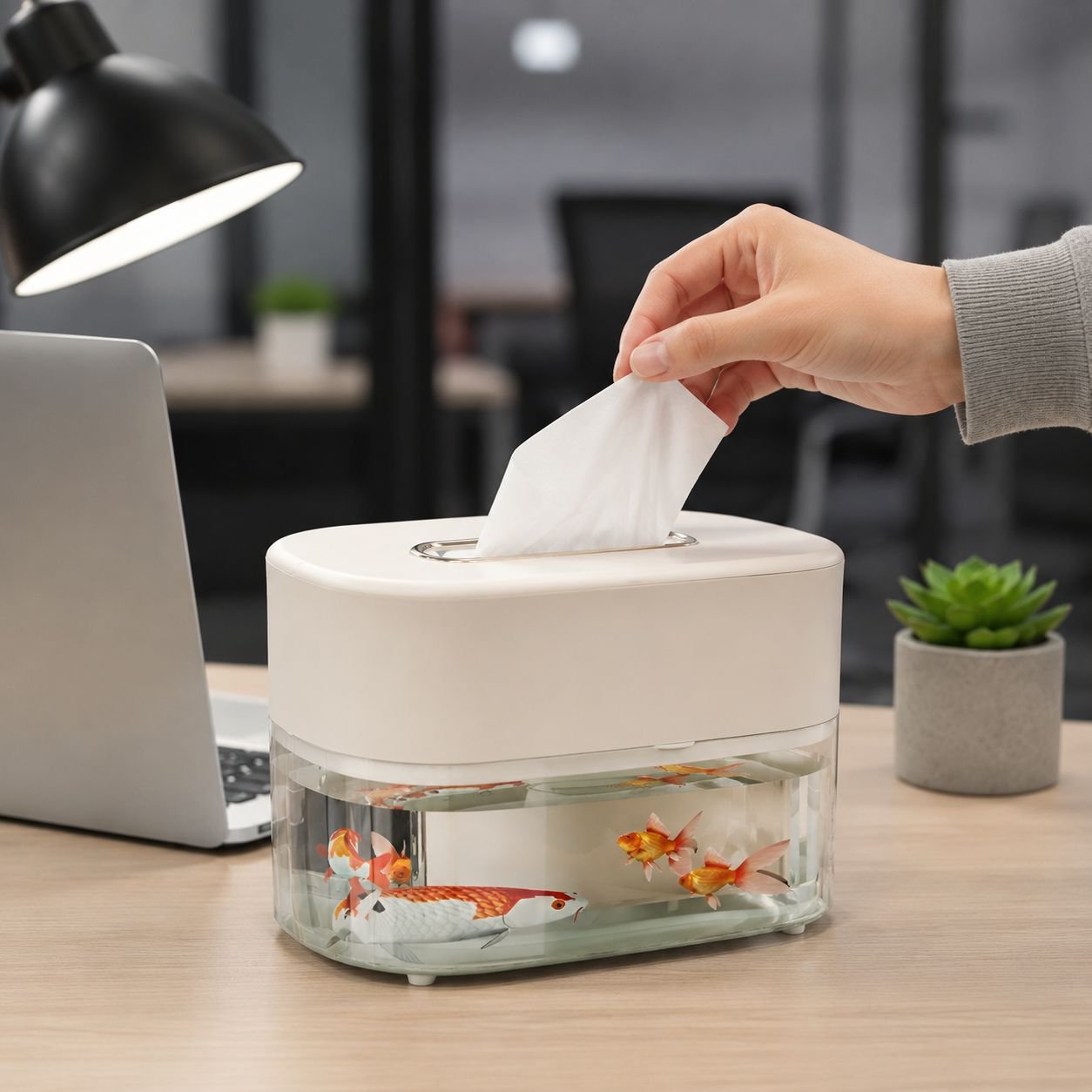Double-Layer Large Tissue Holder for Aquarium Use