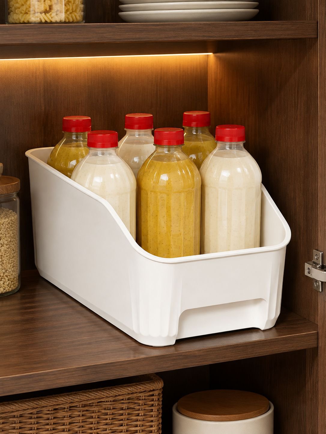 Versatile spice and snack storage shelf for home use