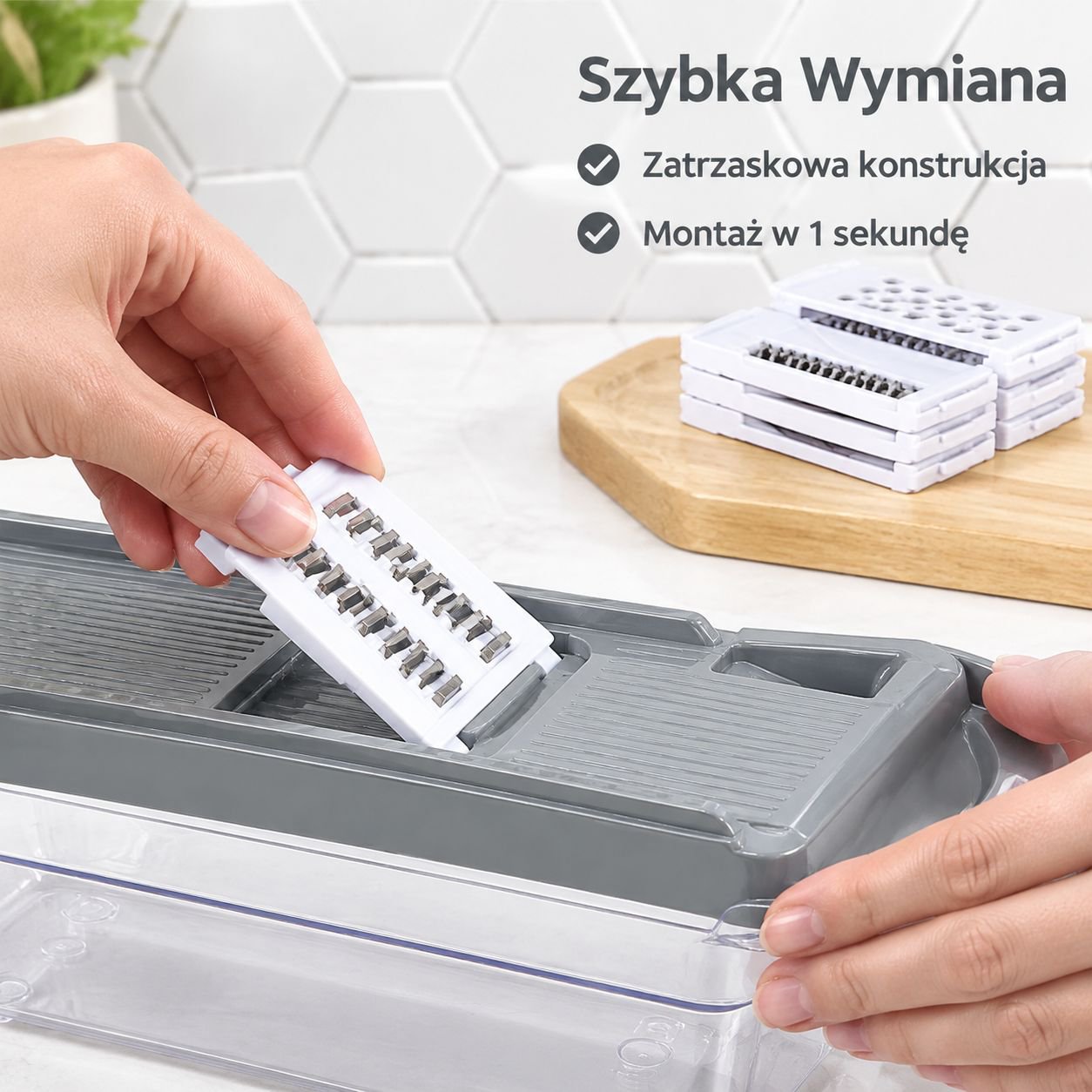 Domowa tarką kuchenna z osłoną dłoni