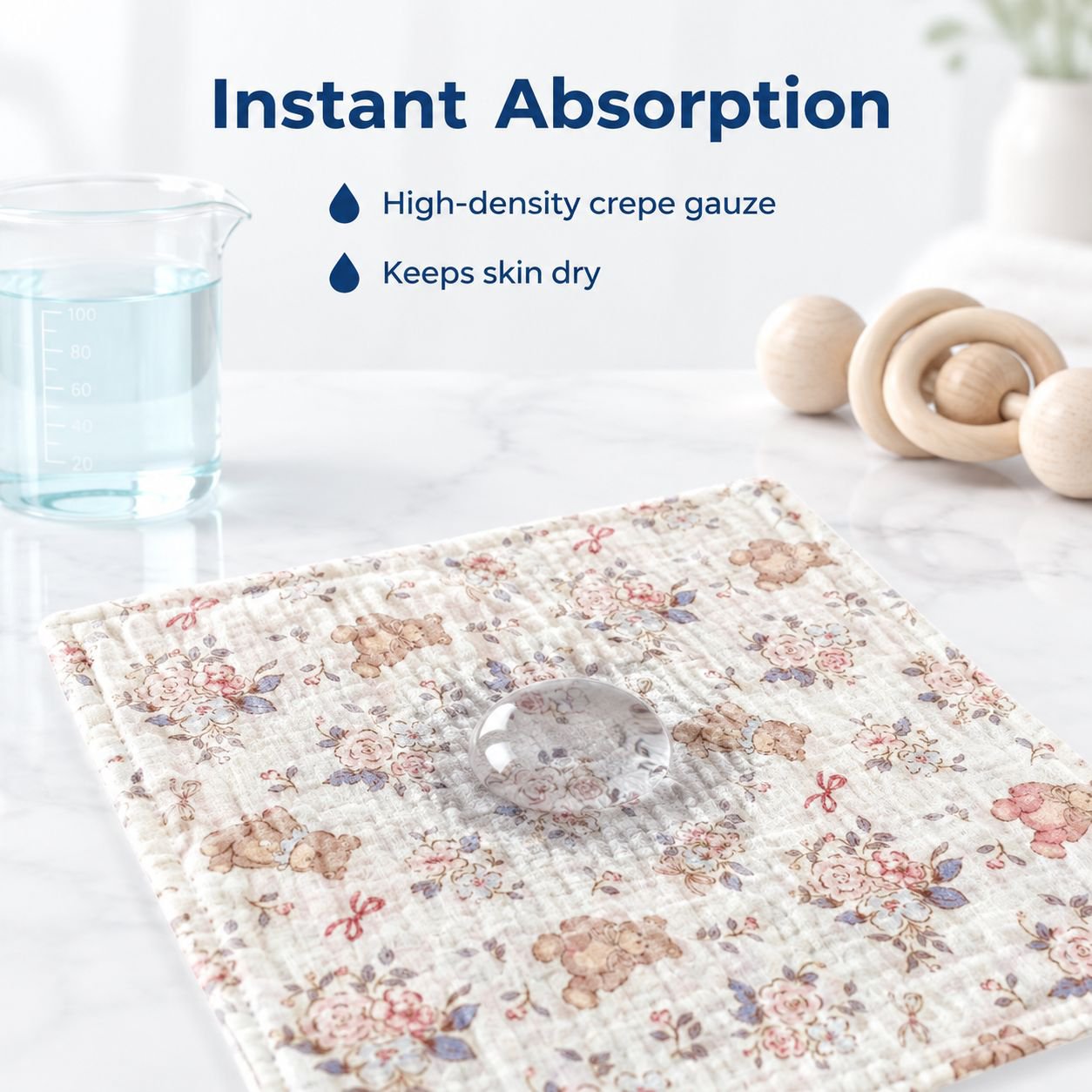 Nordic Fresh Floral Baby Handkerchief