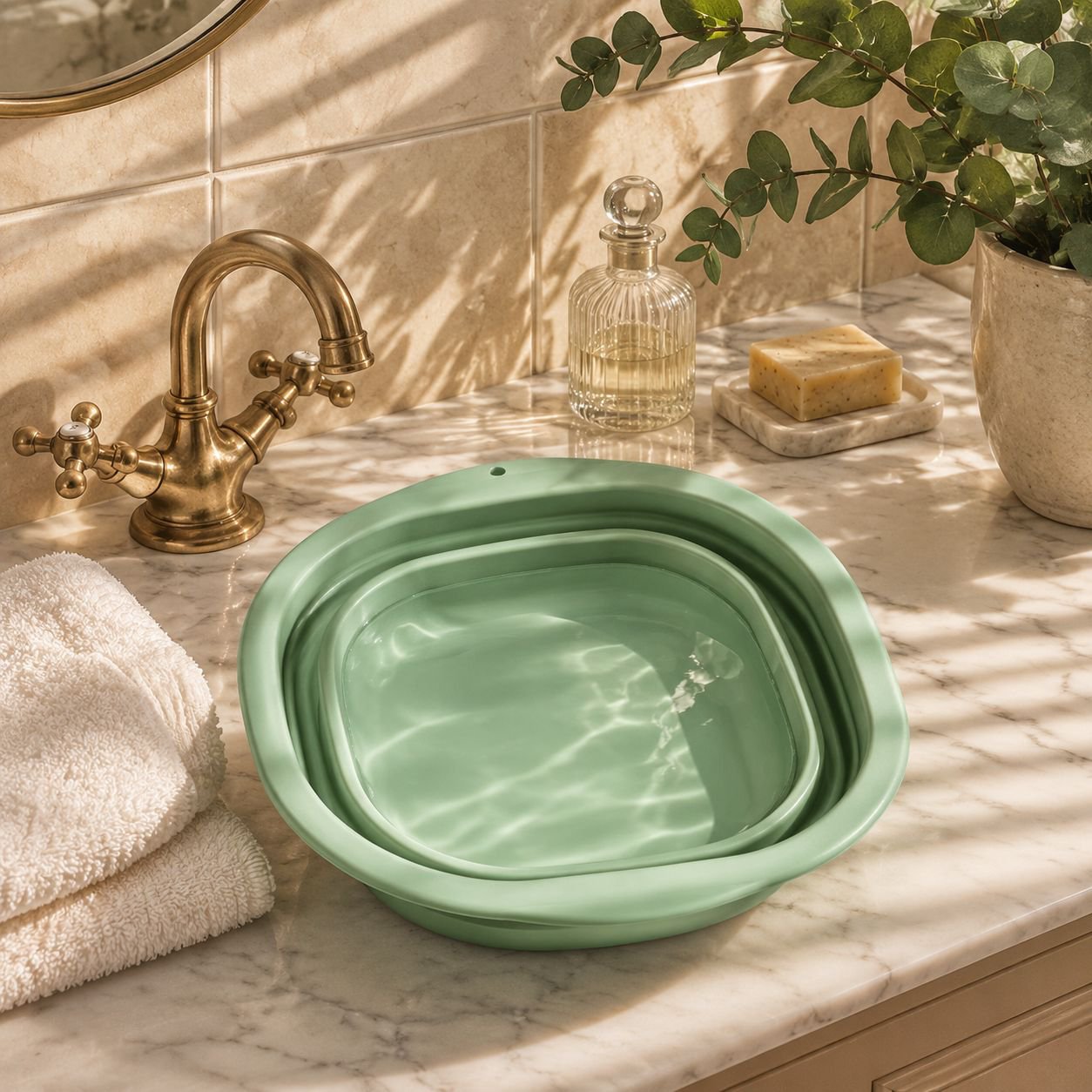 Bassin de lavage pliable portable