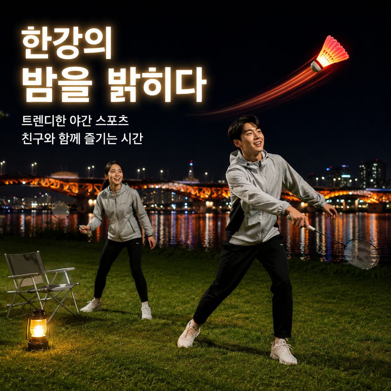LED 발광 야광 배드민턴 셔틀콕 4개입 내구성 좋은 나일론 셔틀콕