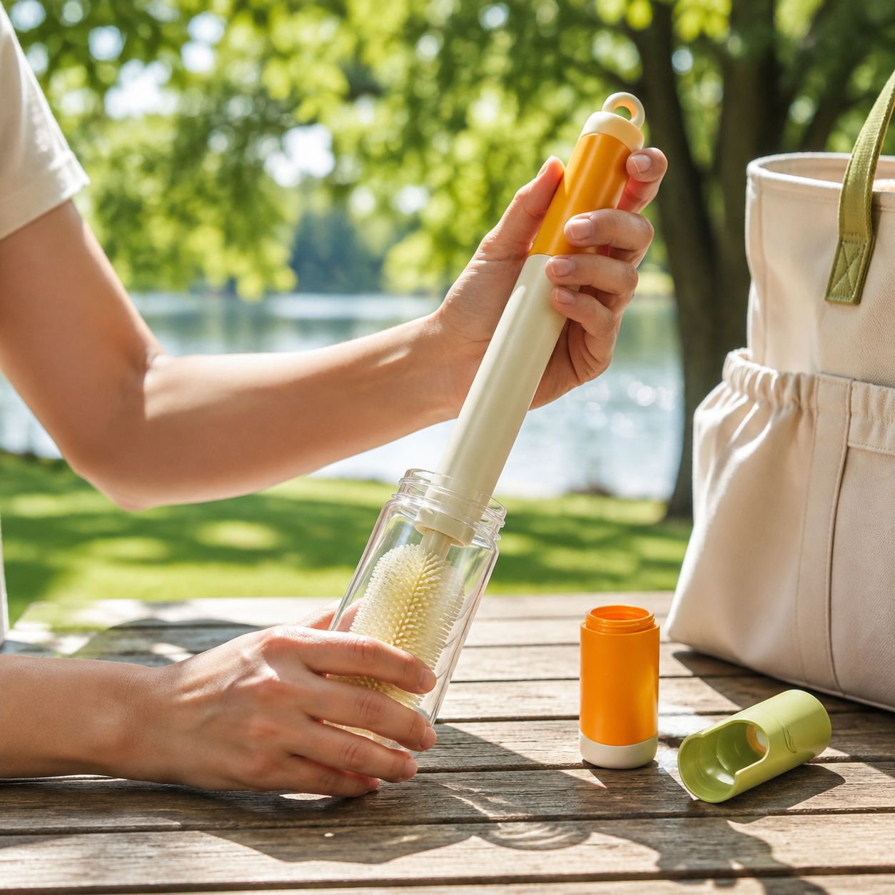 All-in-one cleaning set for kitchen and travel
