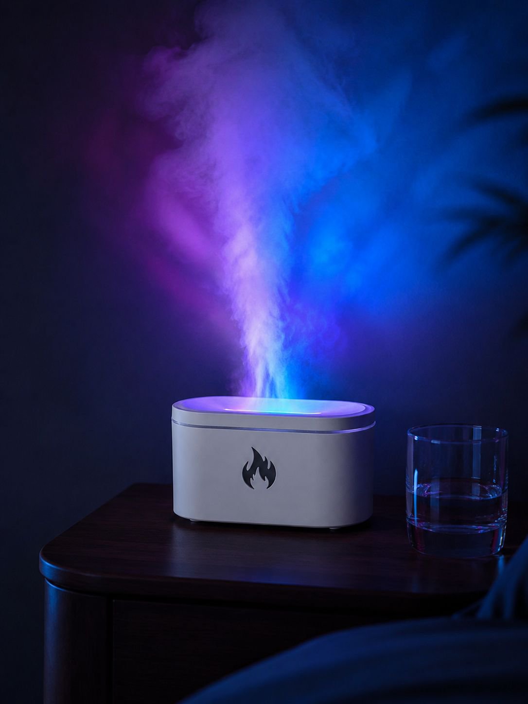 New Colorful Simulation Flame Aroma Diffuser USB Plug-in Home Desktop Ambient Night Light Atomizing 