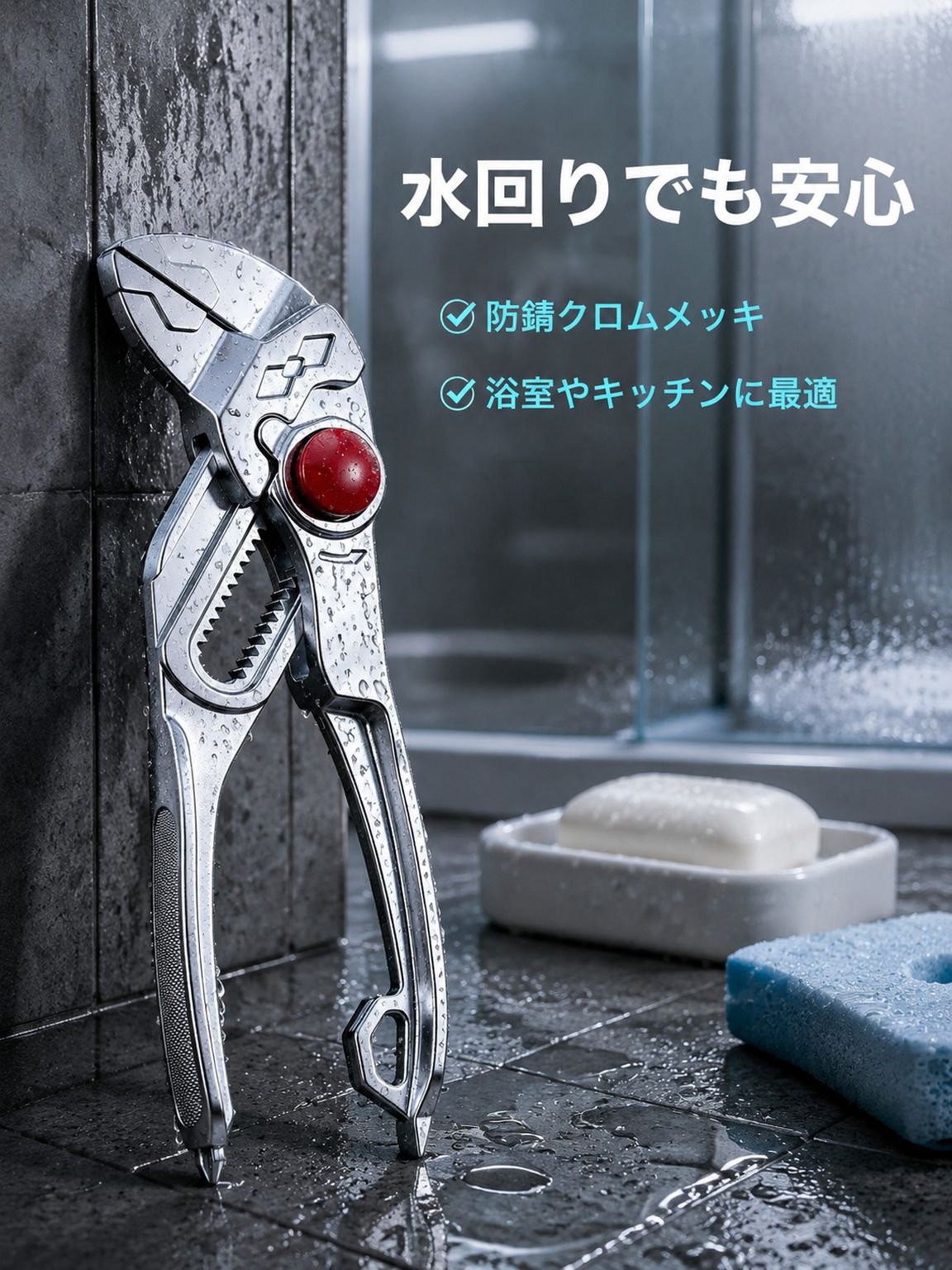 調整可能なウォーターポンプクランプ、水道管クランプ