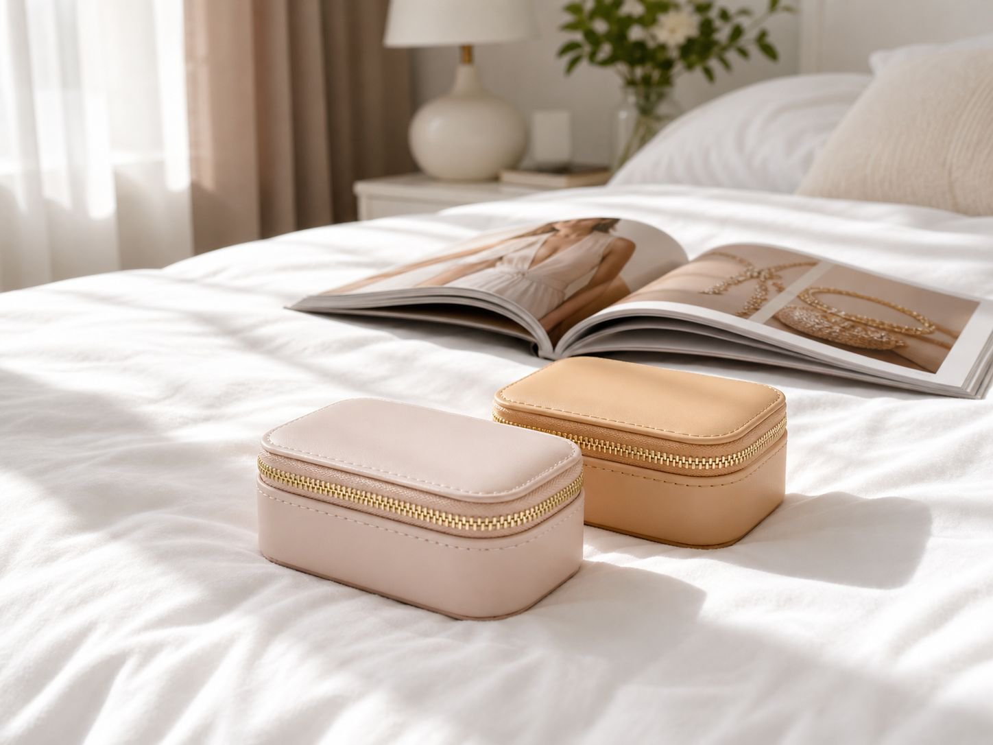 Earring and ring organizer with soft interior