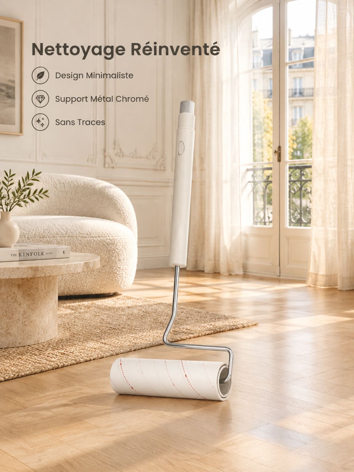 Rouleau collant puissant pour nettoyer les sols