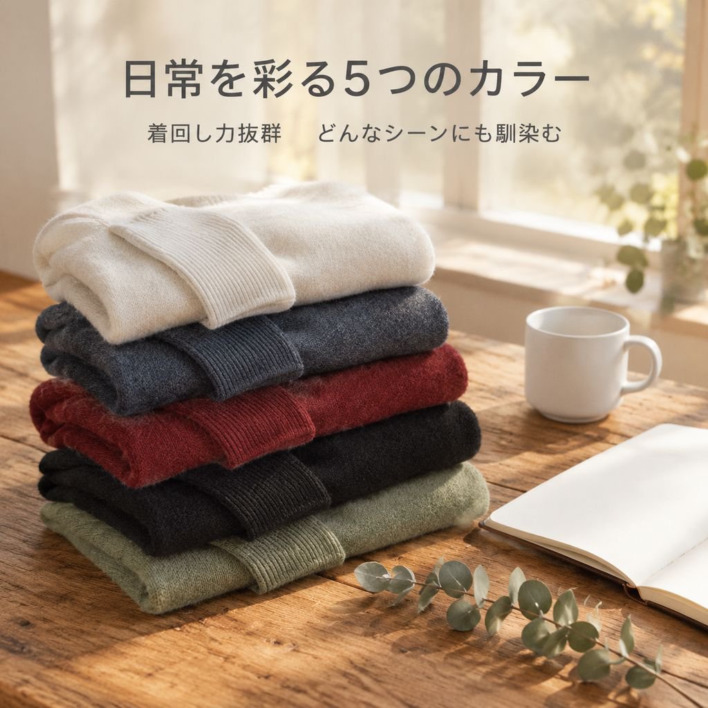 女性用軽量ロング・アシンメトリー・バットウィングスリーブ・セーター