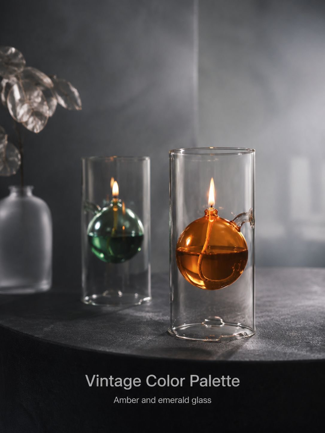 Creative glass candles as table centerpieces for banquets