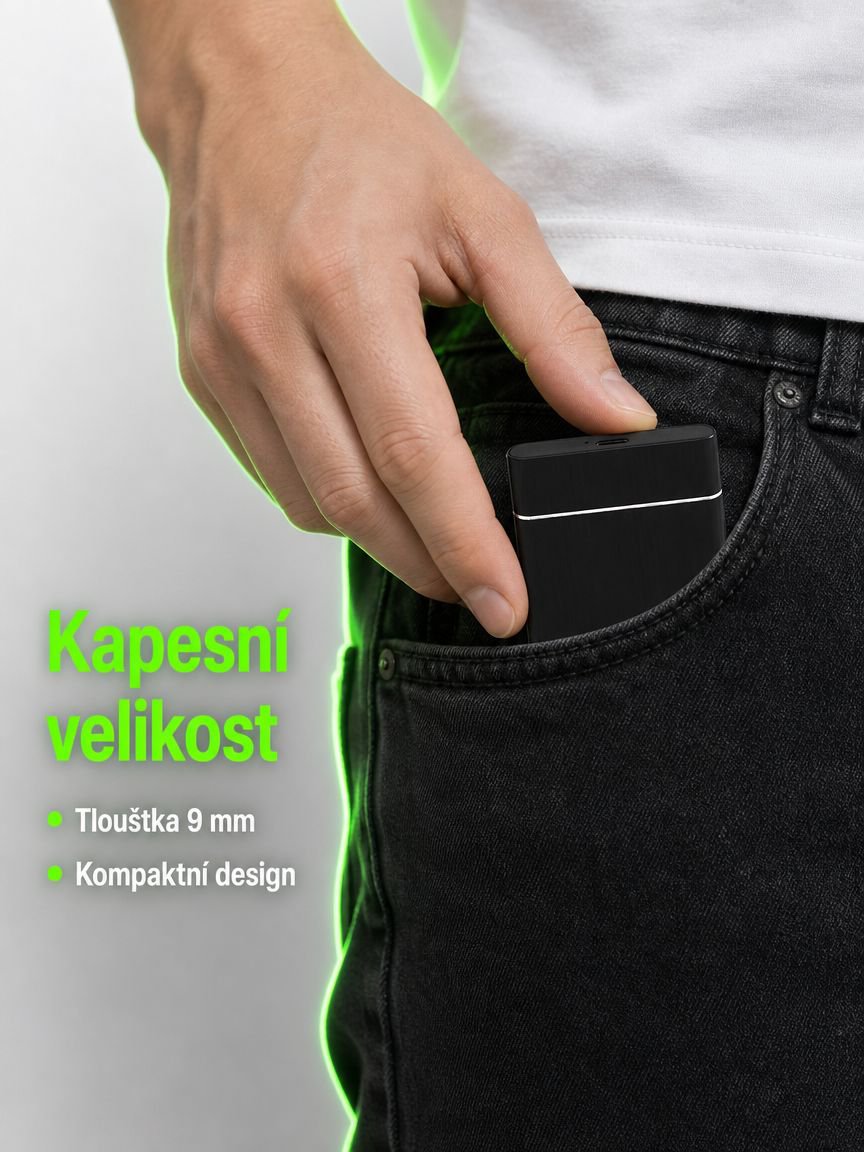 Lehký SSD disk pro rychlé zálohování dat