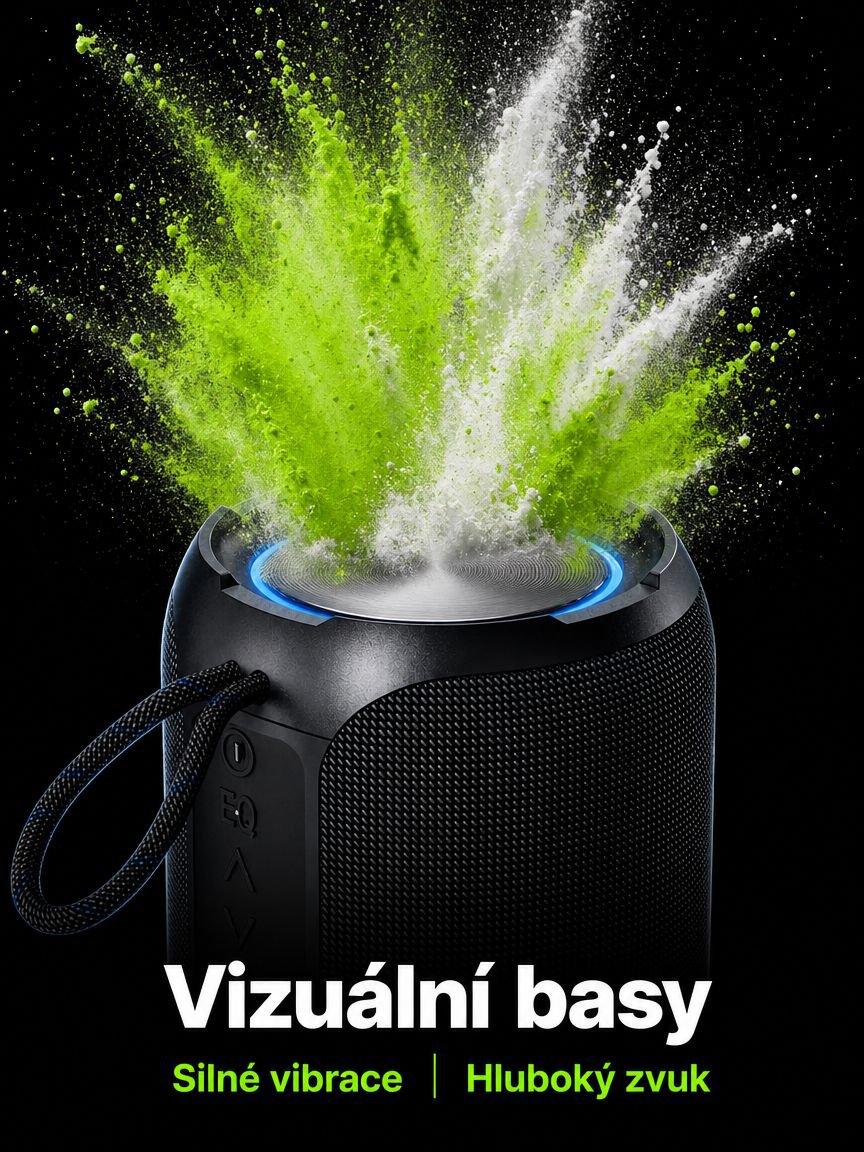Přenosný reproduktor se silným basovým zvukem