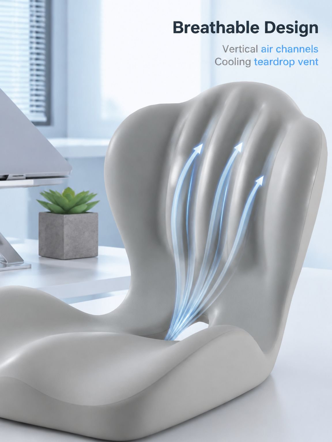 Memory foam one-piece backrest seat cushion