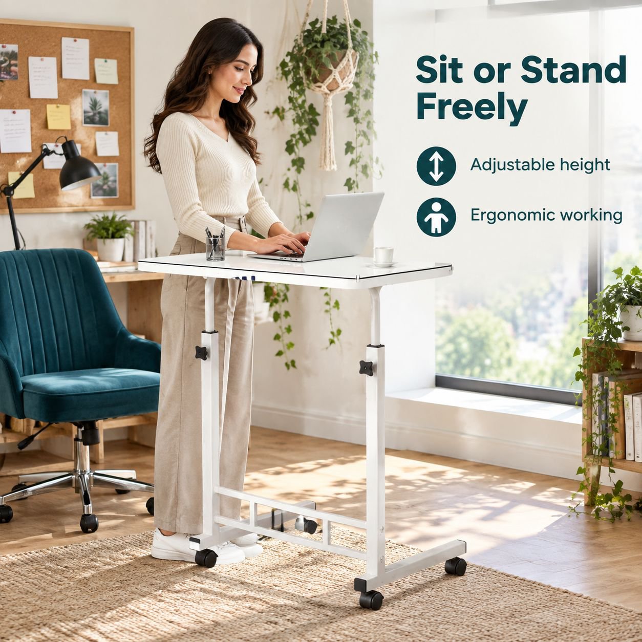 Simple Movable Bedside Table