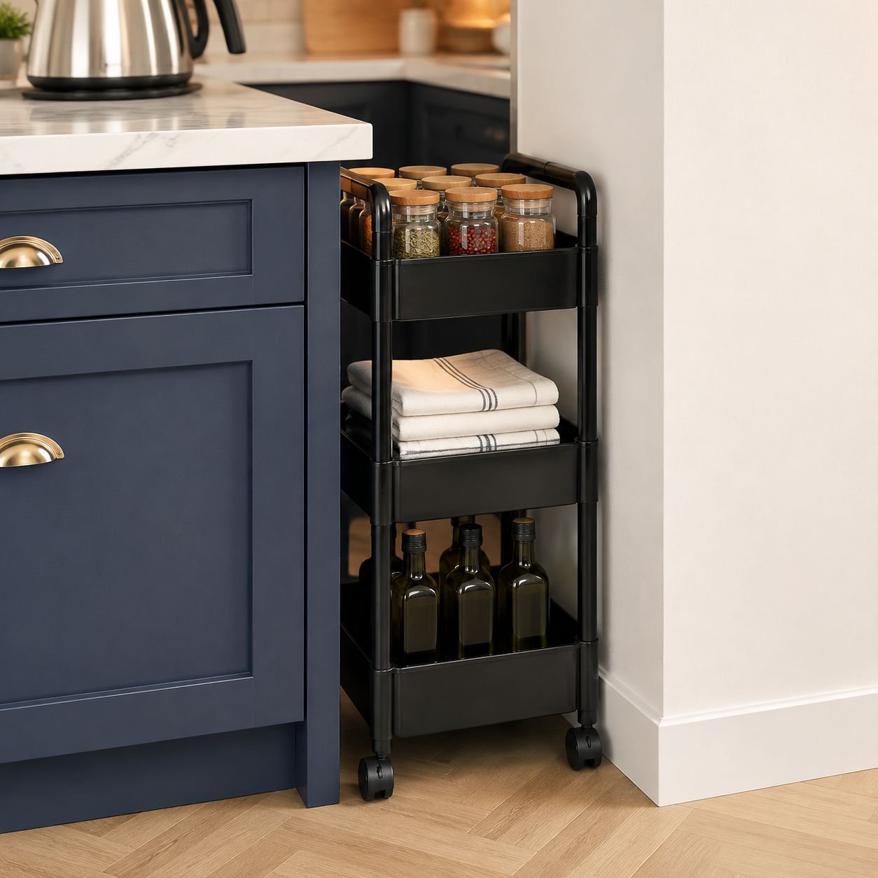 Floor-standing Fruit and Snack Kitchen Rack