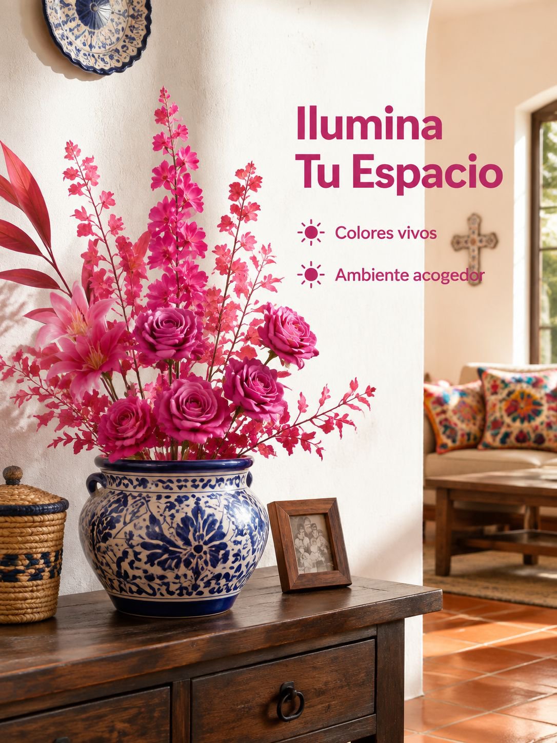 Adornos de flores artificiales