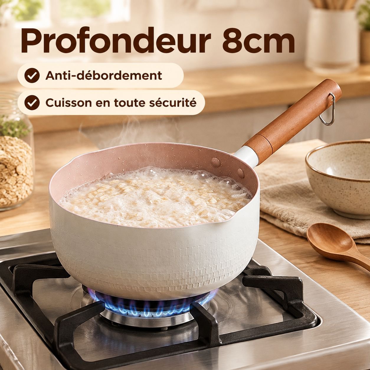 Casserole Yukihira Antiadhésive en Pierre Maifan pour Bébé et Lait
