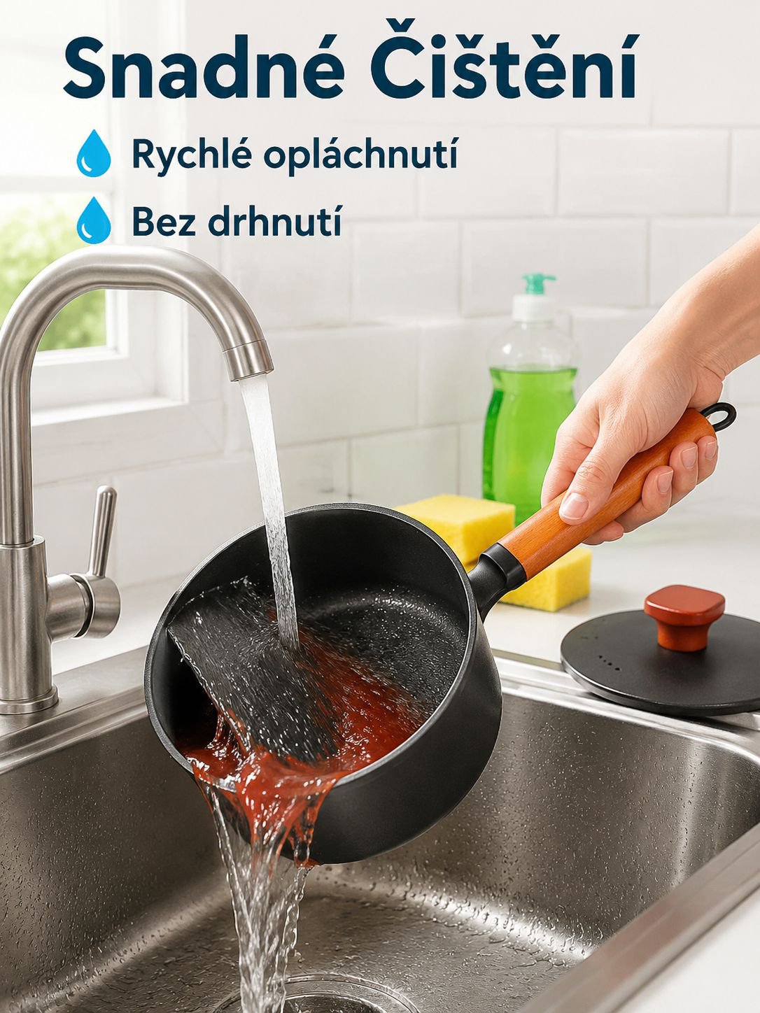 Malý nepřilnavý hrnec pro domácnost