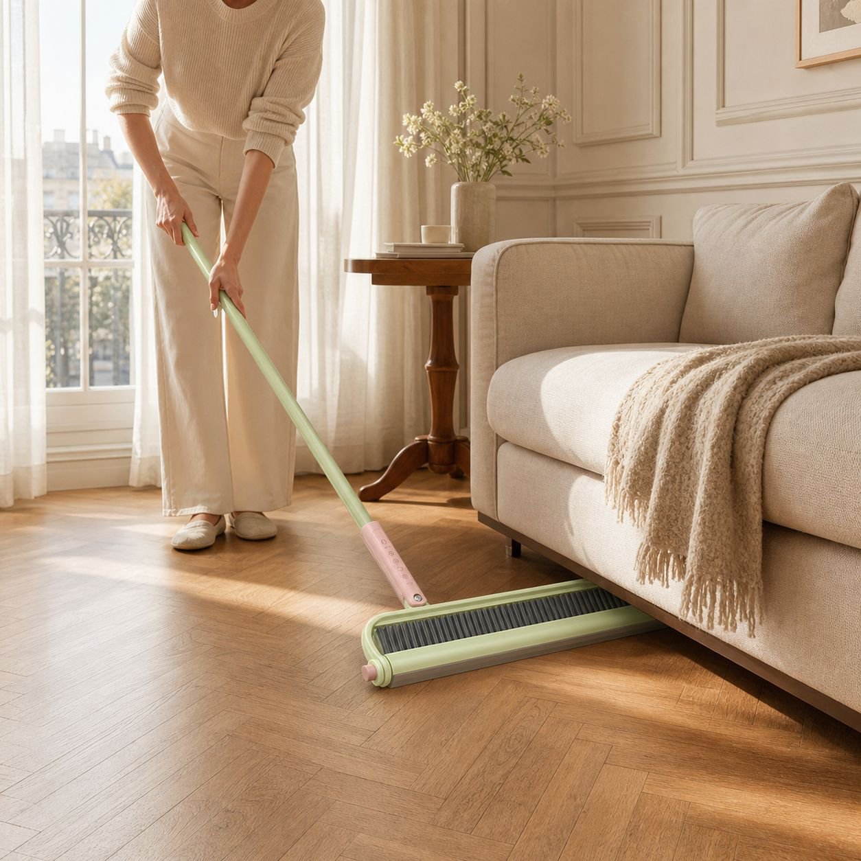 Brosse double tête démontable pour entretien facile