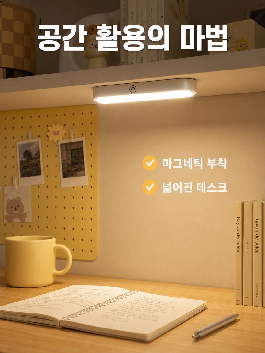 데스크탑 자석 기숙사 눈보호 LED 스탠드