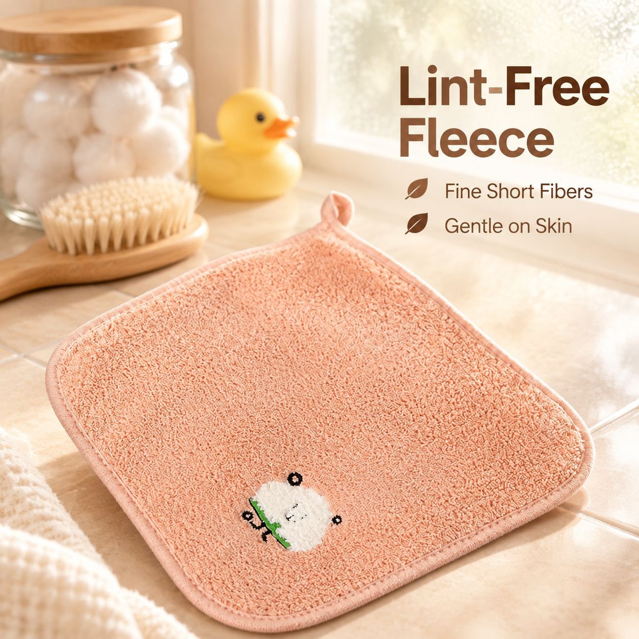 Soft Embroidered Kids Washcloth