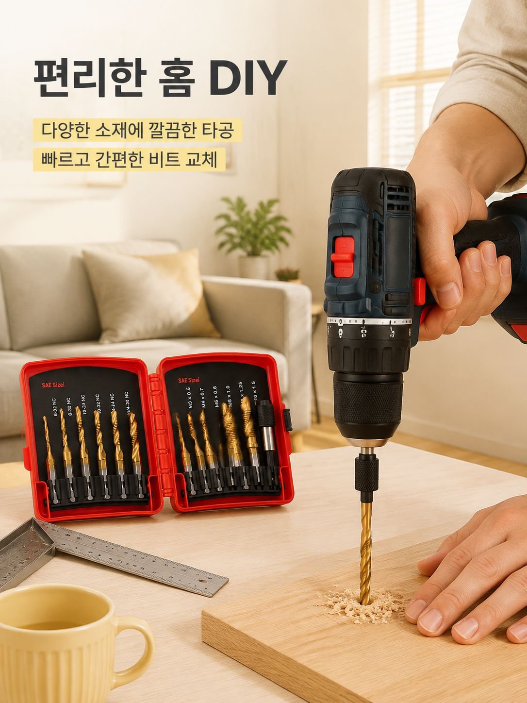 고경도 다기능 드릴 비트 세트