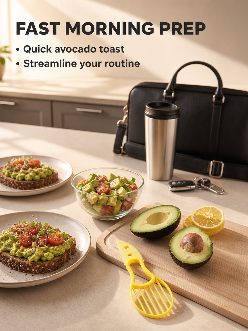 Avocado cutter tool with non-slip grip