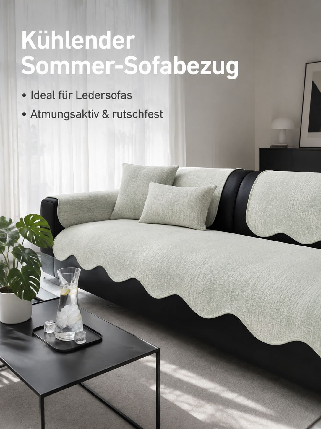 Neue rutschfeste Sommer-Sitzauflage und Sofabezug