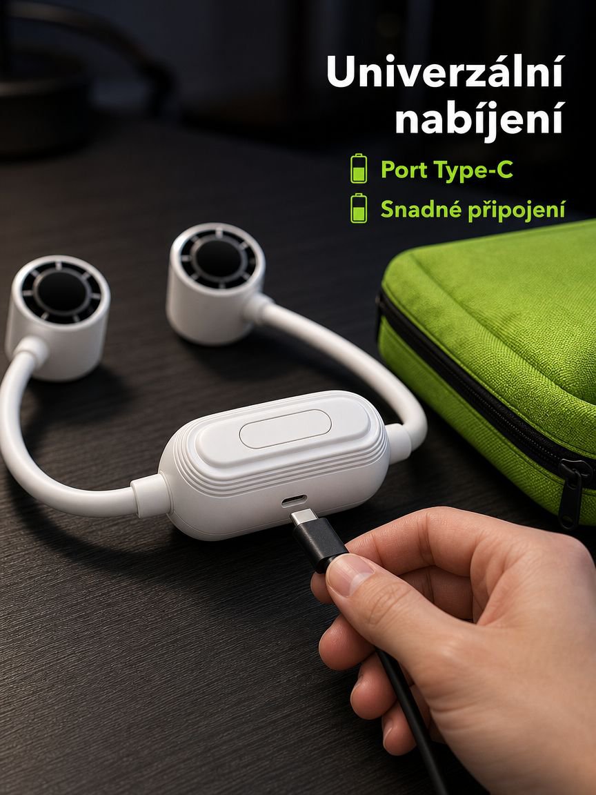 Lehký a kompaktní mini větrák na cestování