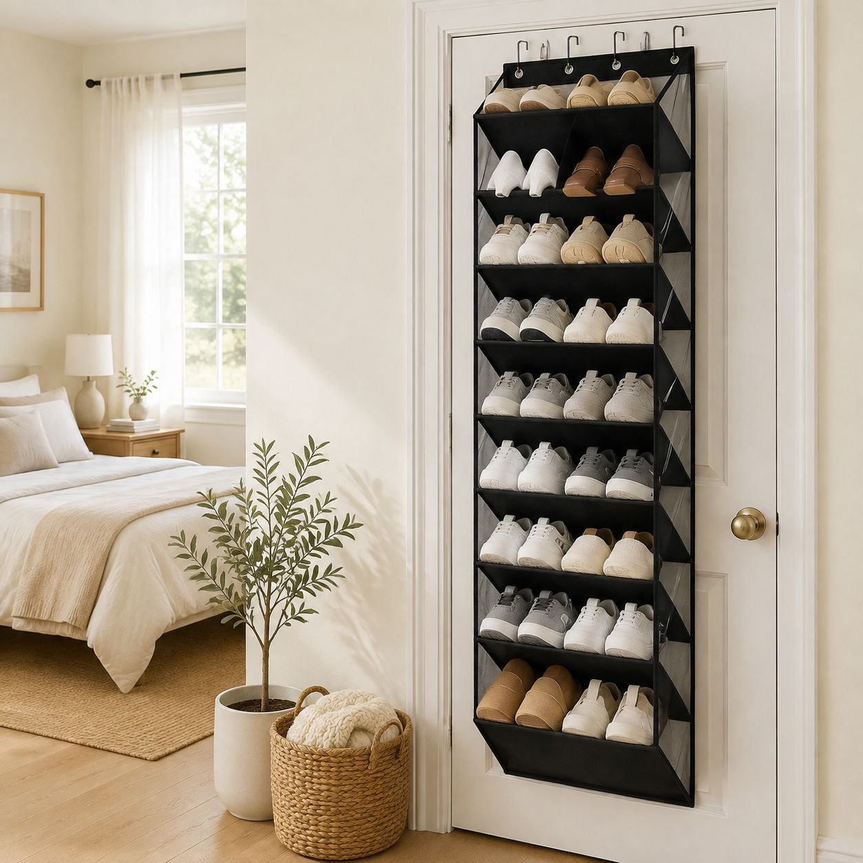 Over-the-Door Multi-Layer Shoe Rack