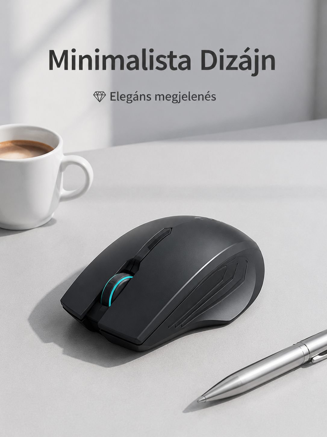 Bluetooth vezeték nélküli egér, csendes, újratölthető, játékhoz és mindennapi használatra