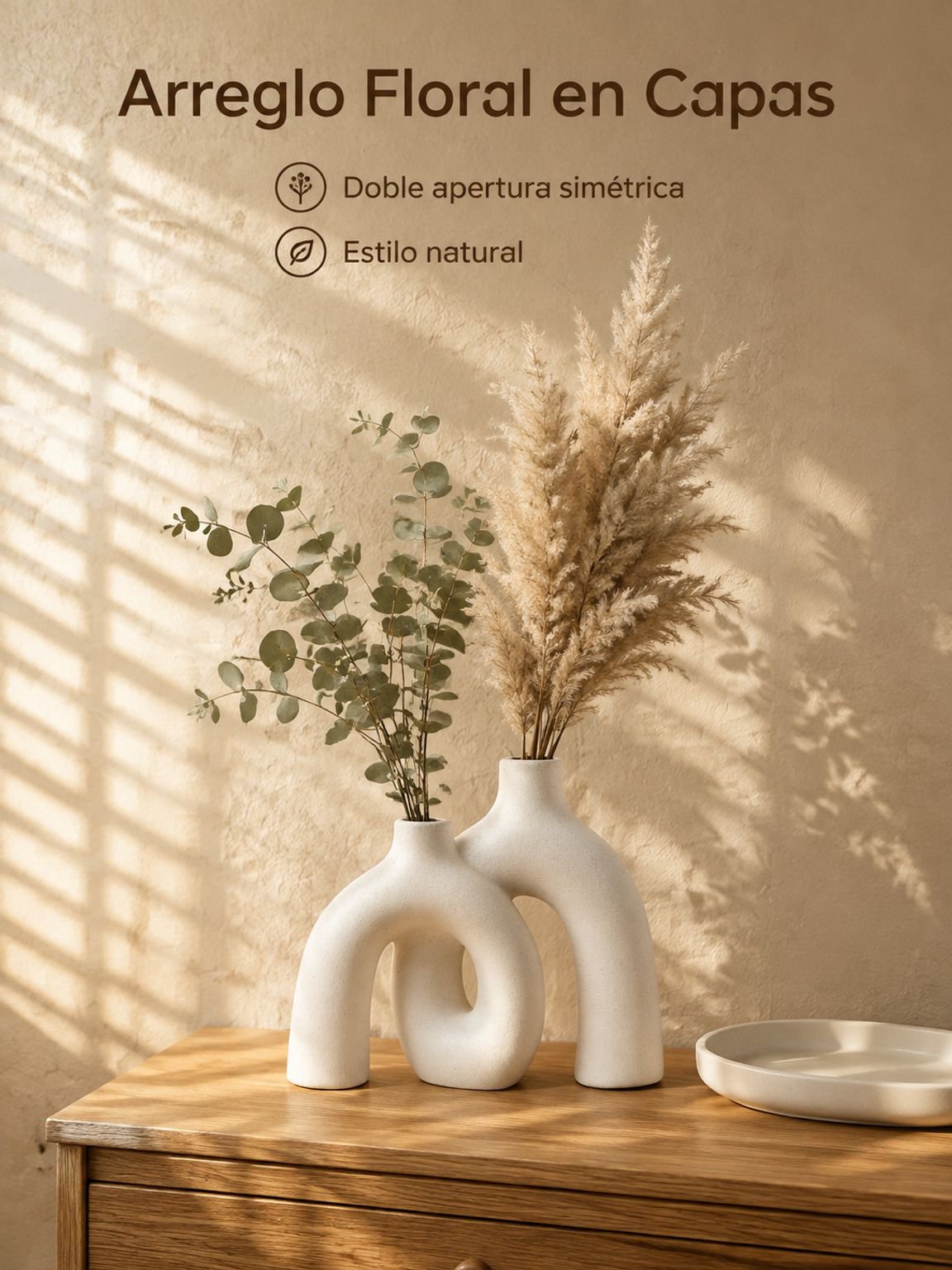 Florero de vidrio creativo para decoración del hogar