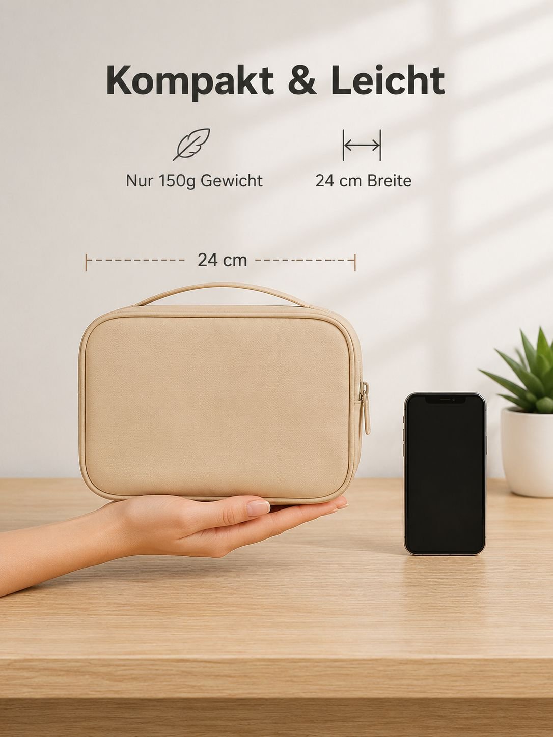 Vielseitig einsetzbare Kosmetiktasche für Reisen und Alltag