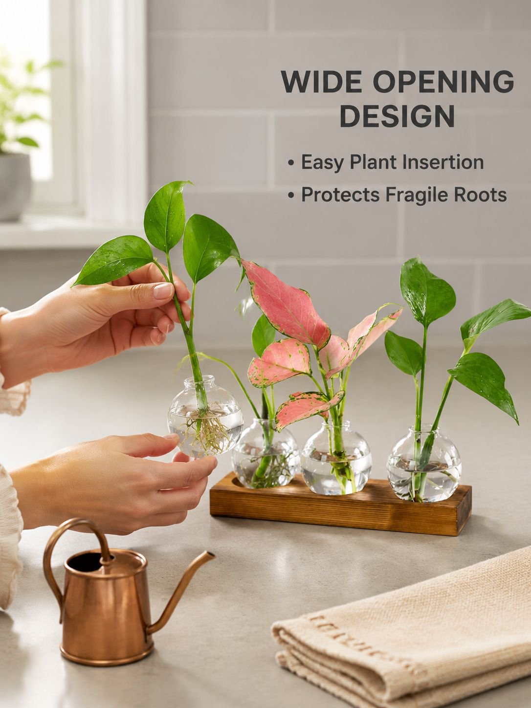Glass light bulb vase